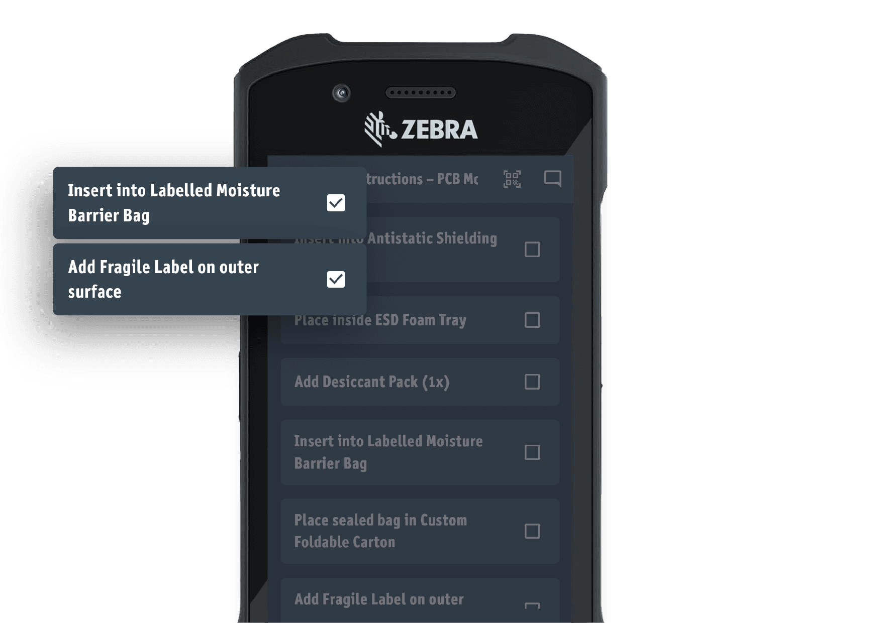 Ensure correct packaging material is used