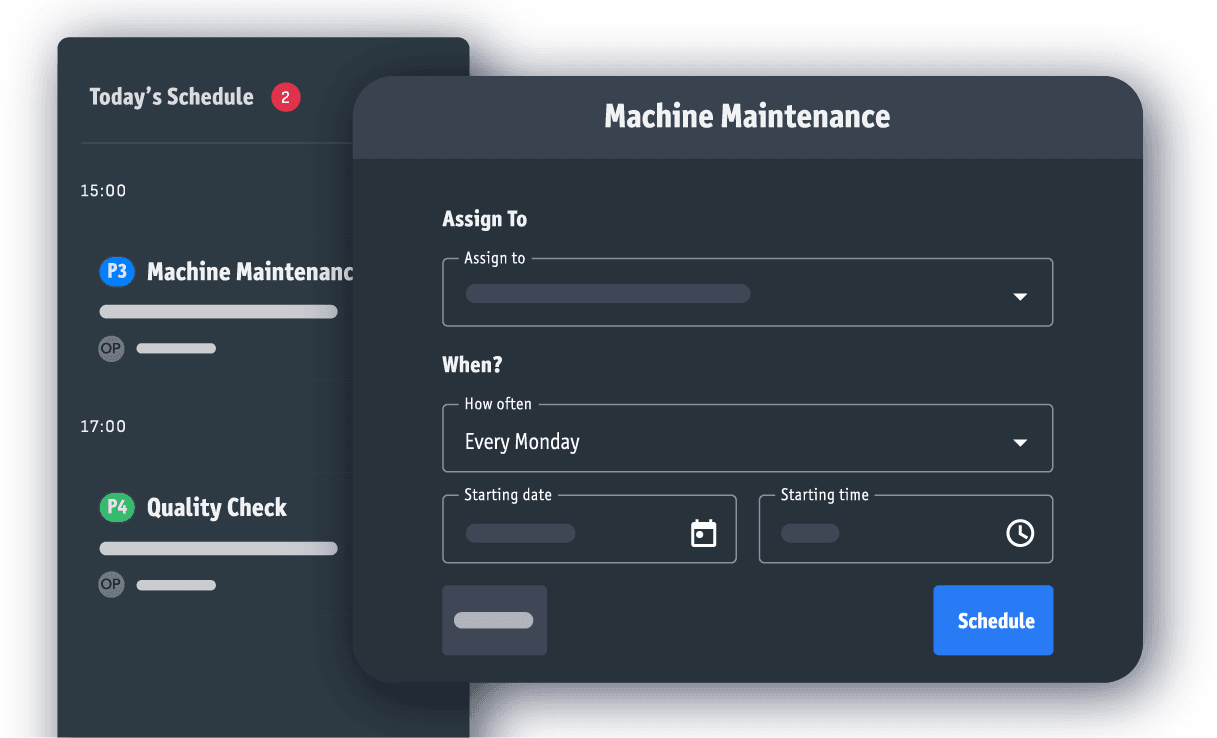 Schedule maintenance tasks