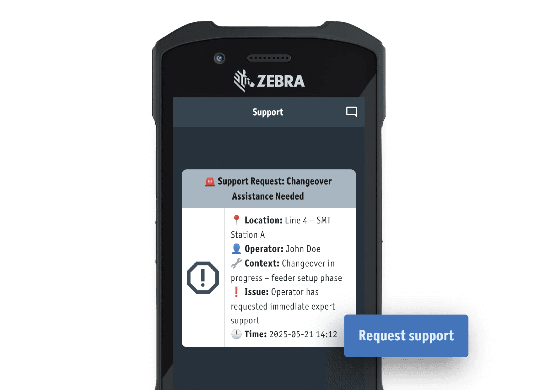 Immediate support in case of error