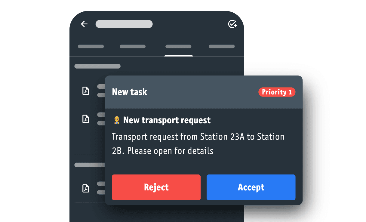 Issue a transport request