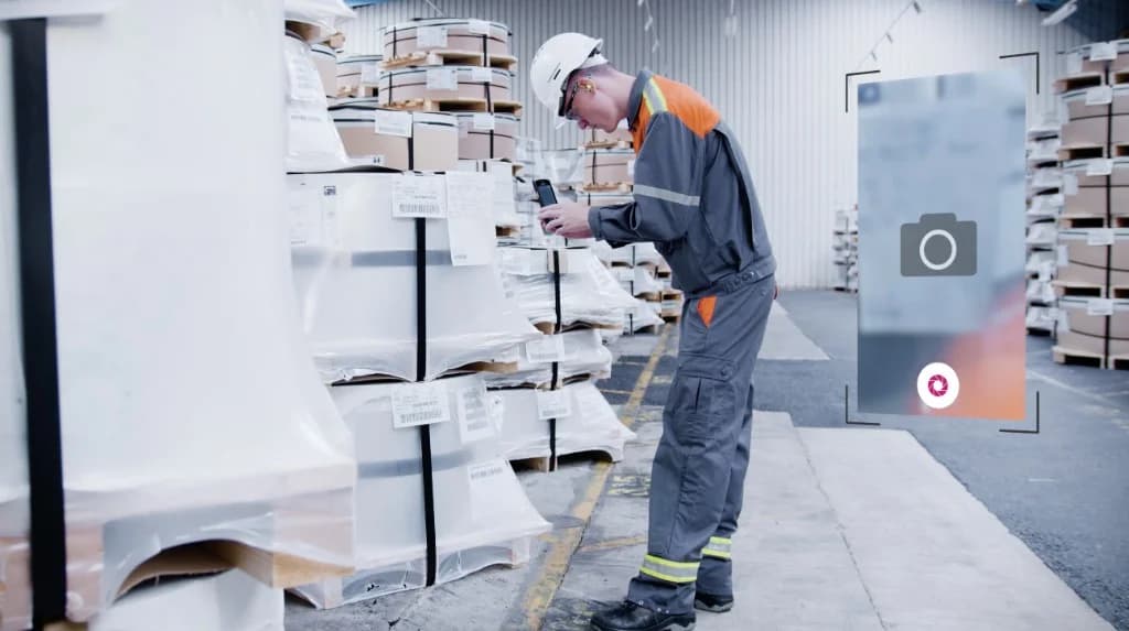 Operator documenting execution on the shop floor so each activity joins the same as-built record