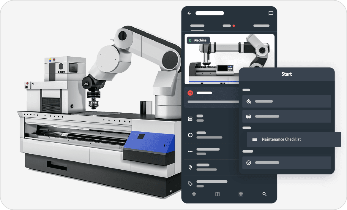 Forms attached to machine assets