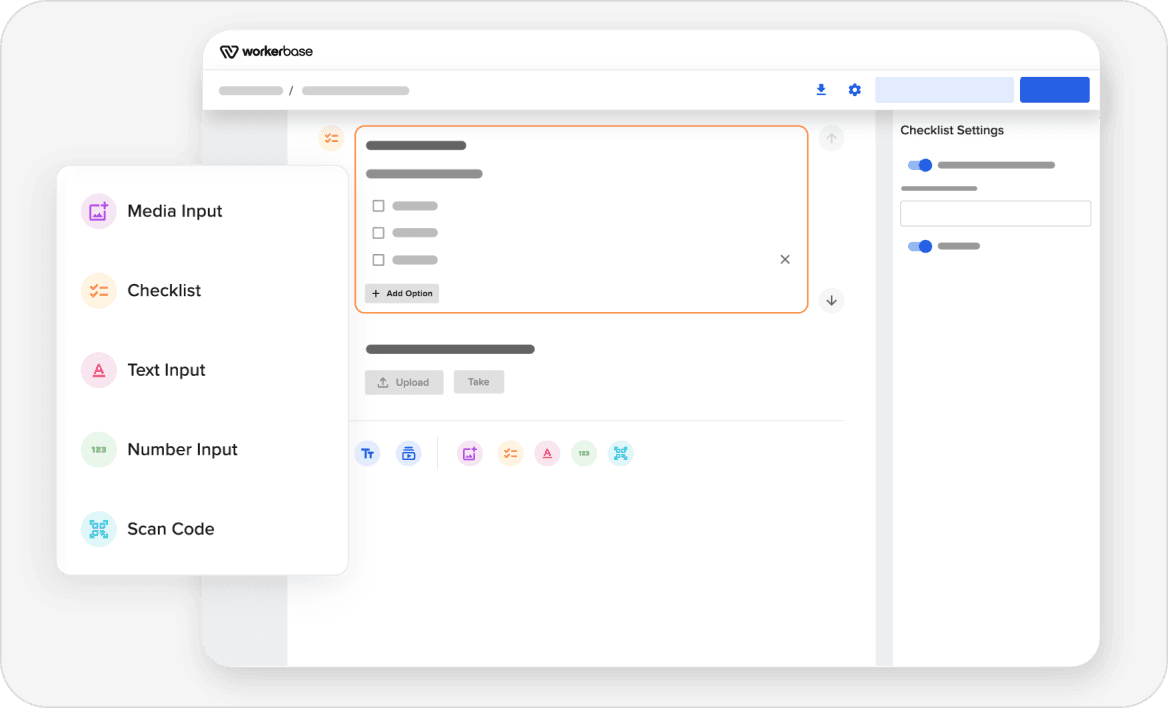 No-code form editor interface
