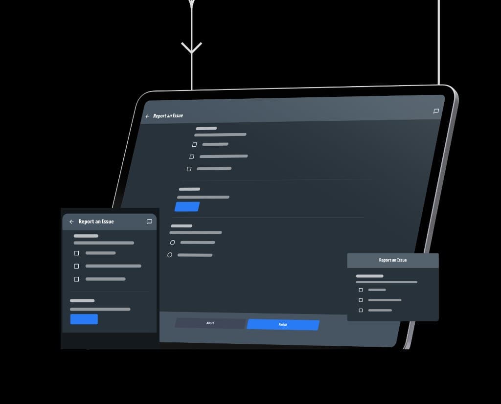 Formulare auf Tablet, Smartphone und Desktop bereitgestellt