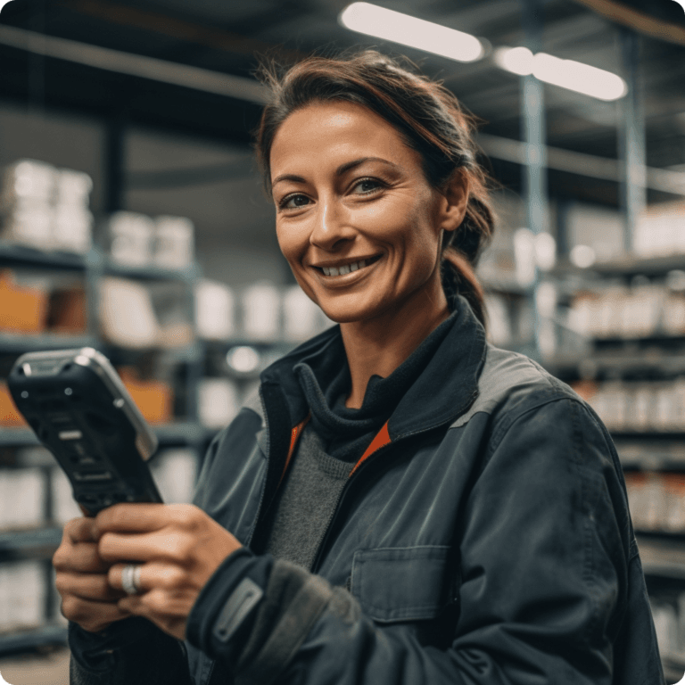 Material and logistics Connected Worker app interface
