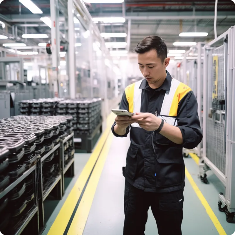 Connected Worker Apps Dashboard für die diskrete Fertigung