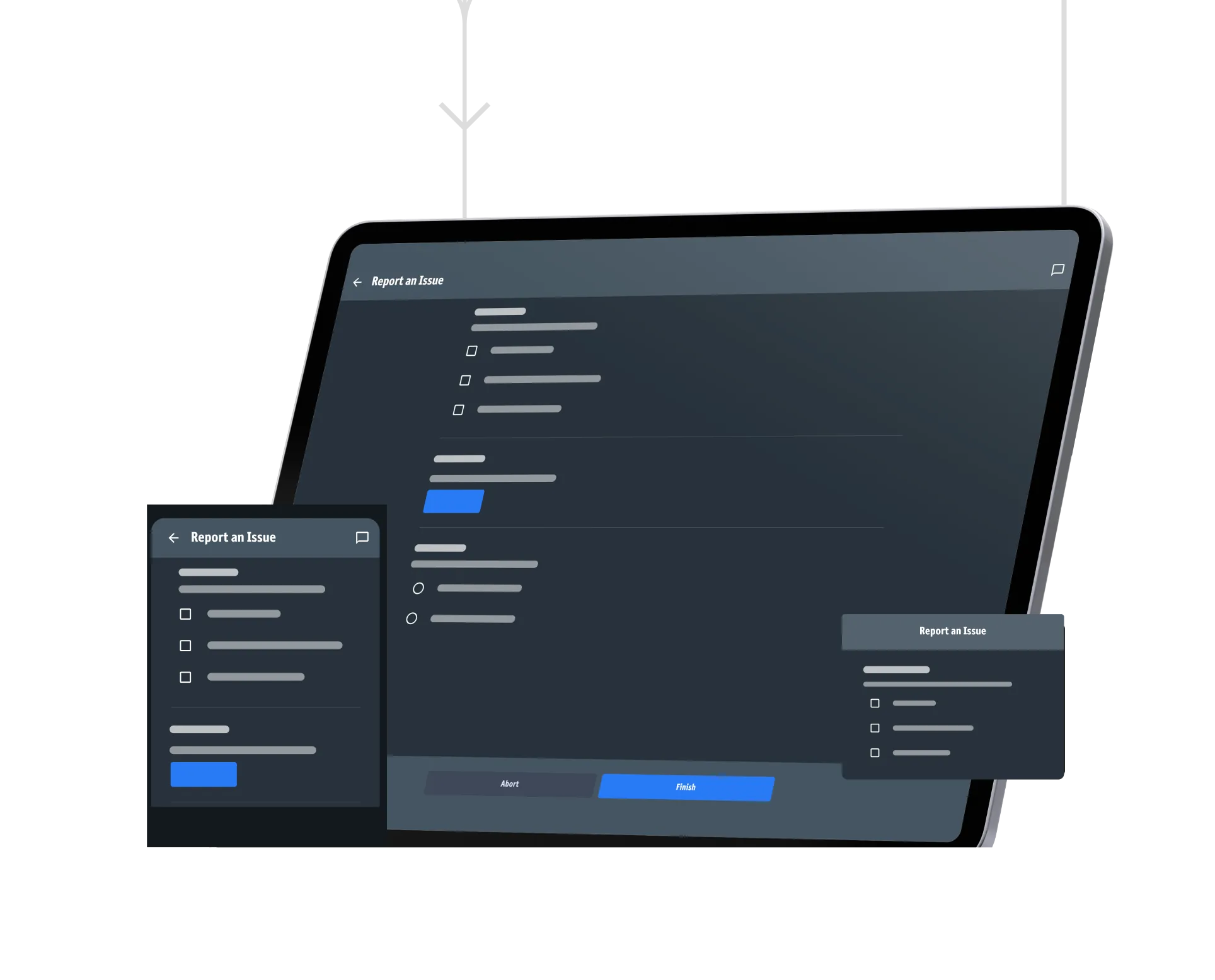 Forms deployed on tablet, phone, and desktop